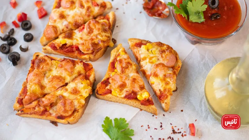 پیتزا با خمیر آماده در توستر