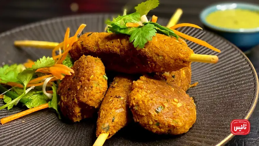 کباب تابه ای با سویا و گوشت چرخ کرده