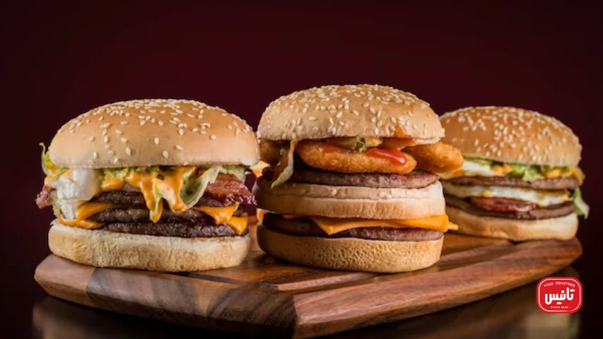 استفاده از ژامبون مرغ یا گوشت در رویال برگر