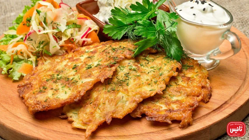 کوکو سیب زمینی شکم پر با ژامبون