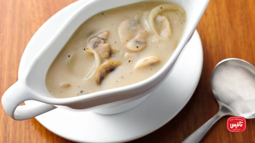 سس قارچ برای استیک با خامه