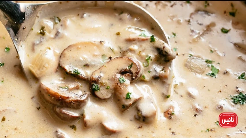 سس قارچ برای استیک با شیر