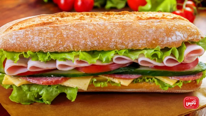 ساندویچ سرد ژامبون گوشت
