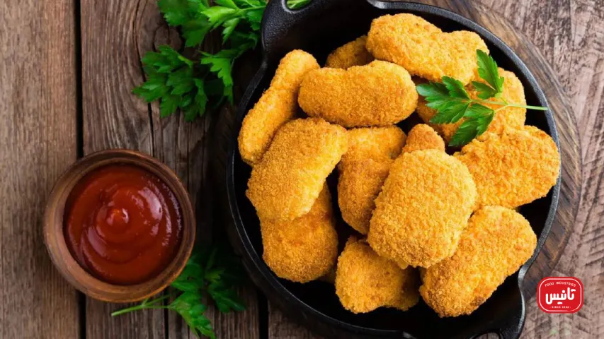 ناگت مرغ با پنیر برای تولد