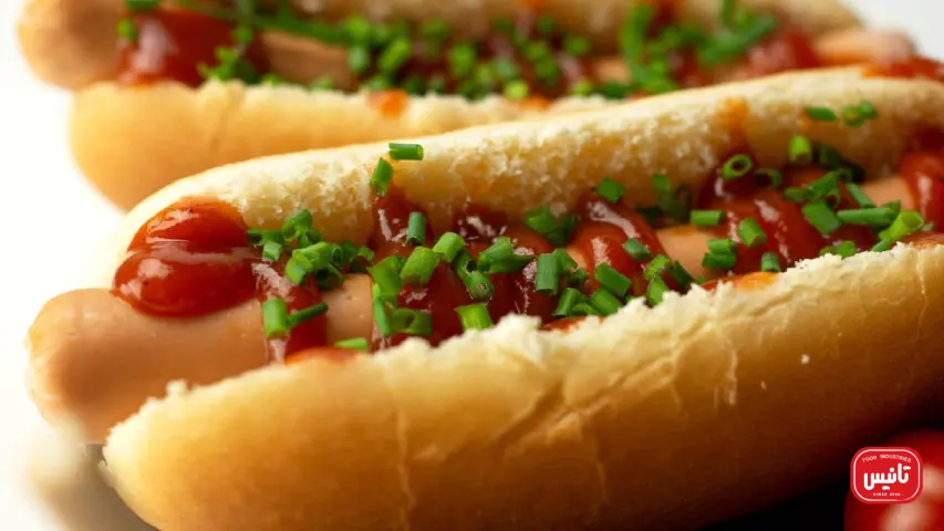 هات داگ با پنیر و قارچ