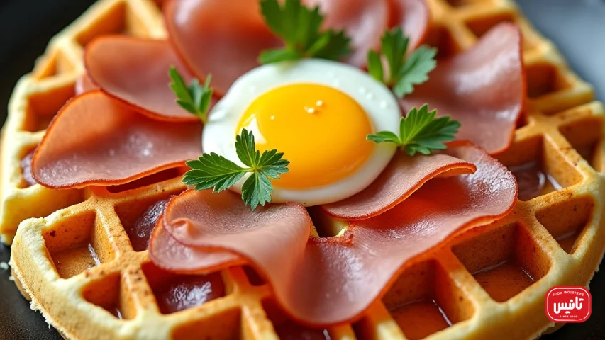 دستور وافل ژامبون