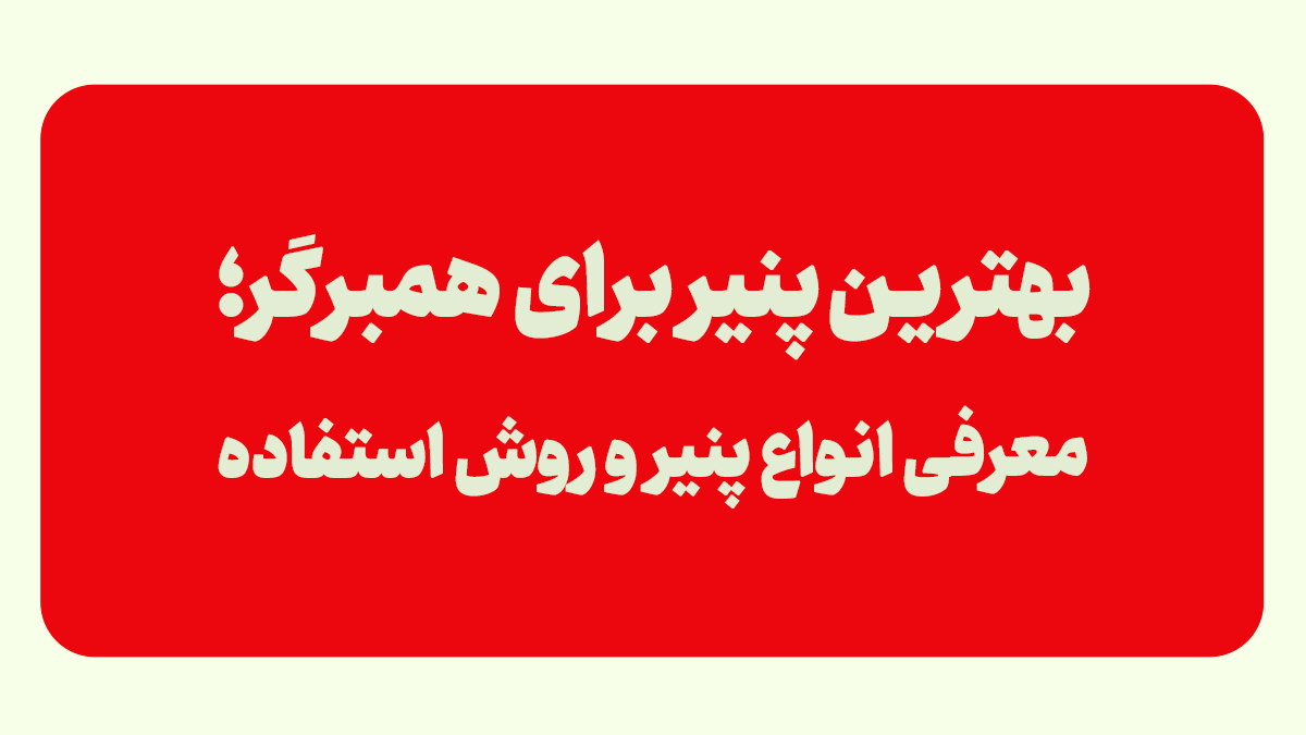 بهترین پنیر برای همبرگر