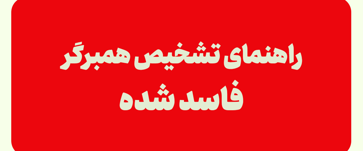 راهنمای تشخیص همبرگر فاسد شده