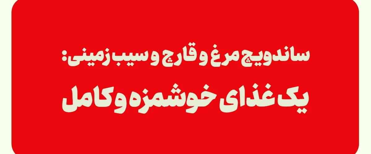 ساندویچ مرغ و قارچ و سیب زمینی